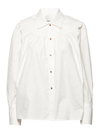 Noah Pleat Shirt Långärmad Skjorta Vit NORR