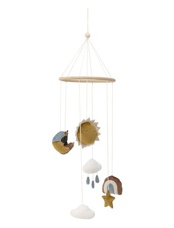 Bloomingville Vigge Mobile, Brown, Polyester - Multi/patterned - ONE SIZE