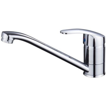 Blandare för diskho, köksblandare med ettgrepp, krom, silver, S