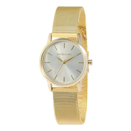 Excellanc damklocka med armband i rostfritt stål – guldfärgad och silverfärgad