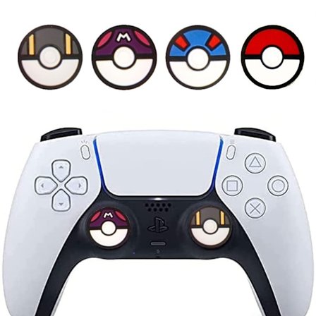 PS5-kontroll joystick-kapselväxel pro-kontroll fyra-färgad älvbollstema joystick-kapsel