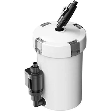 HW-603B Ekstern Akvariefilter, 400 l/t Flowhastighed, med 3 Filtreringstrin, Materialer og 6W Pumpe, Ekstern Filter