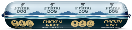 PrimaDog Chicken & Rice -koiranmakkara 800 g