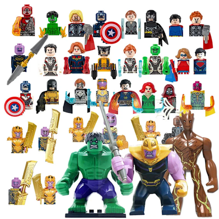 42 kpl Setti MOC Supersankari Mini Block Lelu Marvel Action Figuuri tee-se-itse palapeli asennus lohko lelu