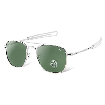 Flygsolglasögon Herr Dam 2023 Vintage Märke Designer Amerikanska Armén Militär Optiska Ao Solglasögon Oculos De Sol Masculino Cc(sliver-green)