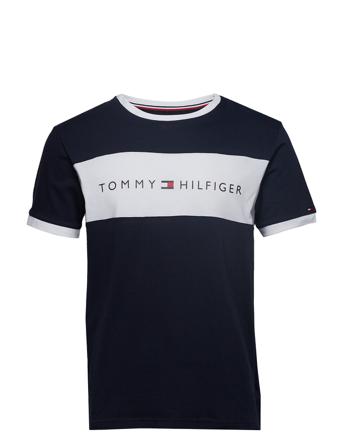 Cn Ss Tee Logo Flag Underwear Night & Loungewear Pyjama Tops Blå Tommy Hilfiger