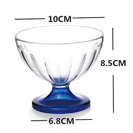 250 ml salatskål for Dessert Mill Shake Goblet Glass Preget I