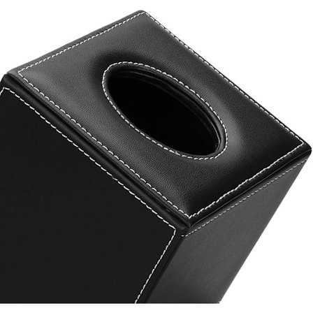 1 stk. Marmor Tissue Box Holder - Læder Cube Firkantet Tissue Box Omslag Holder