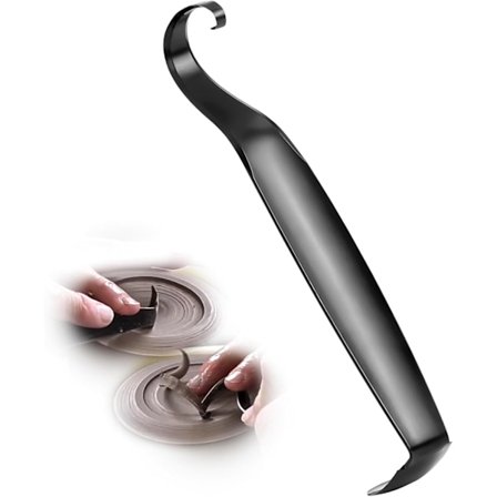 Mångsidiga Drejningsverktyg för Keramik, Vässat Keramikverktyg för Keramiker, Högkvalitativt Dubbelsidigt Lerverktyg Keramik 1 Styck Svart