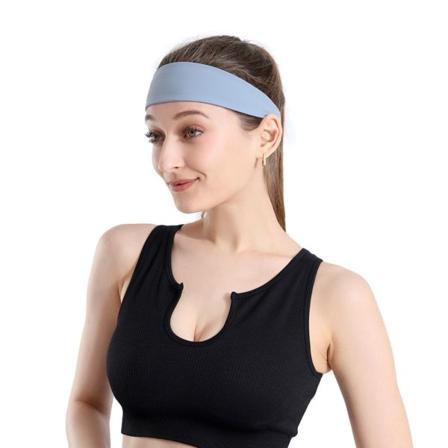 Fitness Hodebånd Stretch Svettebånd LYS BLÅTT Light Blue