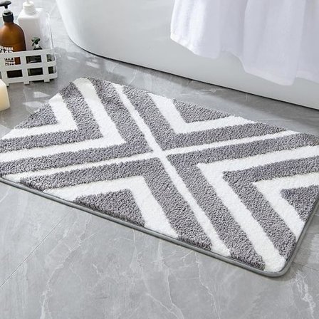 Vaaleanharmaa 40x60CM, Kylpyhuoneen Matto Eteisen Matto Liukumaton Suihku Matto