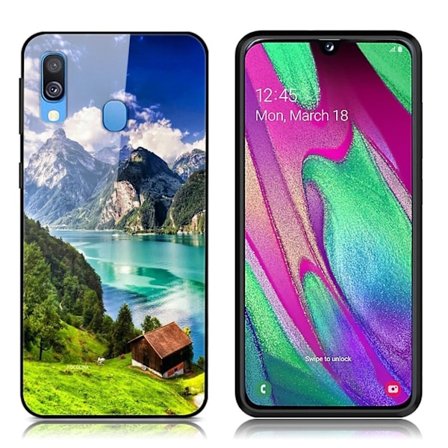 Fantasy Samsung Galaxy A40 cover - Grønt Bakke Sommerhus