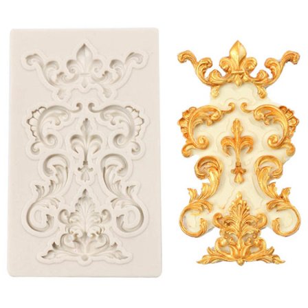 Spets Blomsterkant Form Vintage Fondant Form Silikon Tårtdekoration Form