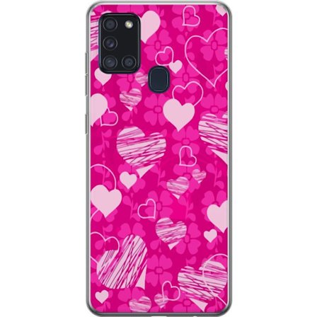Kompatibelt Mobilskal till Samsung Samsung Galaxy A21s PopHjärtMönster