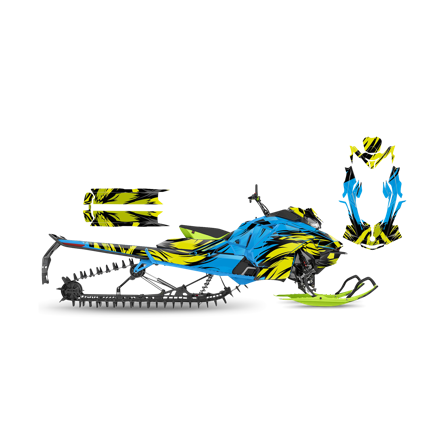 Dekalkit SweTown Muffy Blå-Lime - Ski-Doo Renegade Backcountry X 850 E-Tec 2018-2018