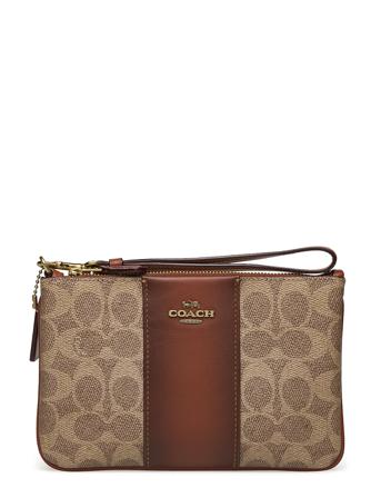 Cbk Cnv Sig Sml Wrl;B4/Nq4 Bags Card Holders & Wallets Wallets Beige Coach