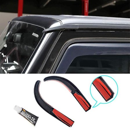 2 stk. bilregnrendeafvisere tagvandbeskytter afledningskanal slot til Jeep Wrangler Jk Jku 2007-2017 eksternt tilbehør