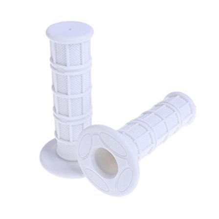 1 Par Motorcykel Handtag Gummigrepp VIT White