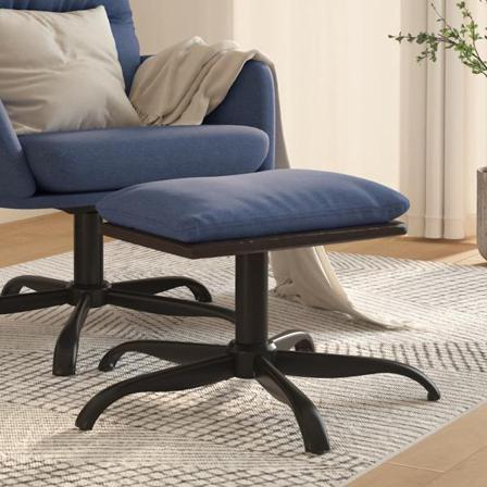 Vidaxl Fotpall Blå 60x60x39 Cm Tyg Och Konstläder Blå