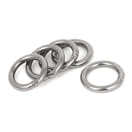 20mm X 3mm Rustfritt Stål Webbing Stropp Sveisede O-Ringer 5 Stk (haoyi)