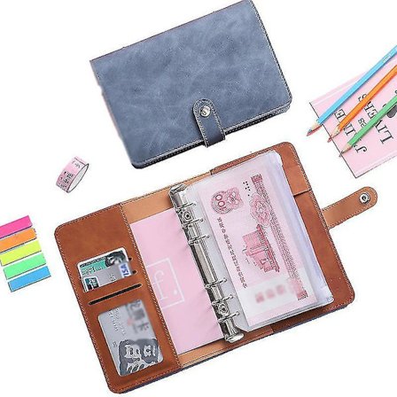 Leather Binder Budget Planner Cash Envelope Wallet System