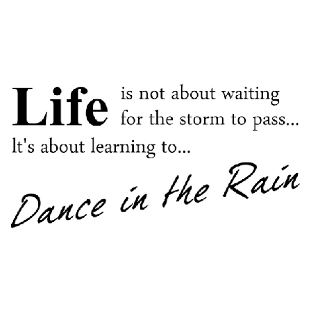 Väggord - Dance in the Rain