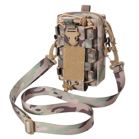 Outdoor Tactical Pouch Kompakt midjeväska Vattenflaskbärare Telefonväska med axelrem för camping, vandring, fiske