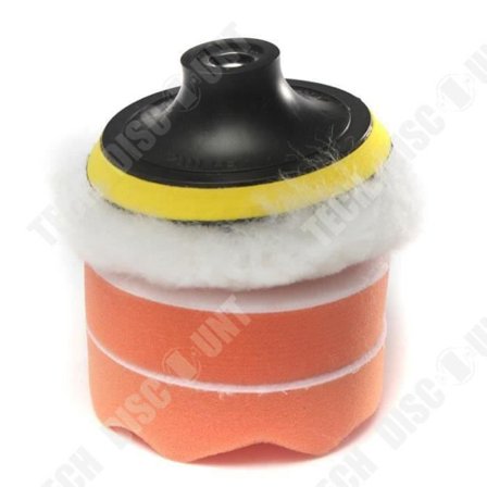 Poleringssvampkit - TECH DISCOUNT - 10,2 cm - M10-adapter - Svamp - Komplett paket