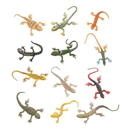 24 stk. Falske Firben Legetøj Realistiske Gecko Figurer Prank Legetøj (tilfældig Stil)Tilfældig Farve 13X6CM Random Color 13X6CM