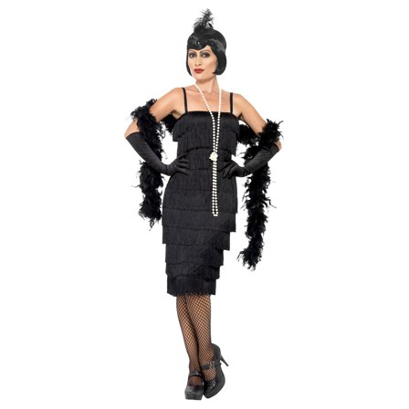 Flapper Kjole Lang Sort Kostume