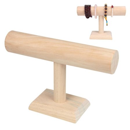 Trestativ i tre for smykker, armbånd og tilbehør