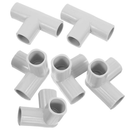 6 st Lekhage Plastkontakter Ersättningsdelar Lätta att Installera T-formade och 3-vägs Lekhagedelar Lektillbehör