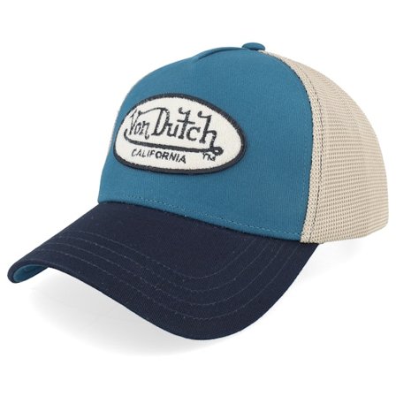 Von Dutch - Blu trucker Cappellino - Oval Patch Trucker Yellow/Blue/Black-os @ Hatstore