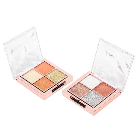 4 Färger Ögonskugga Puder Pärlemorskimrande Matt Långvarig Makeup (01# 02#)