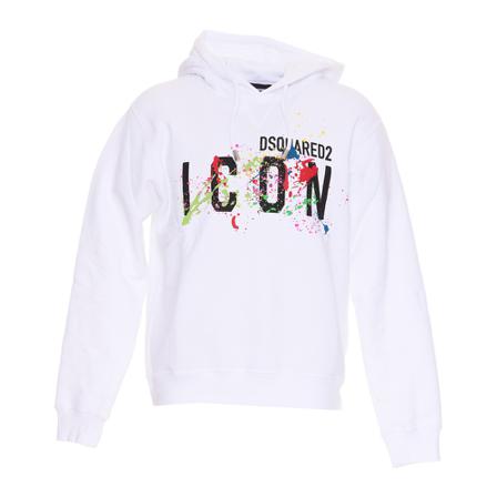 Dsquared2, Hoodies Biały, Mężczyzna, Rozmiar: S