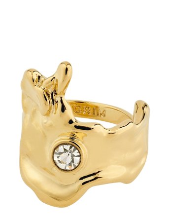Gia Crystal Ring Gold-Plated Gold Pilgrim