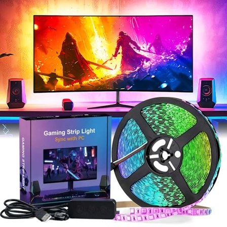 Smart RGBIC Monitorljus – PC Sync Ambilight för 34-tums skärmar