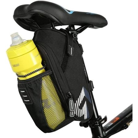 Polkupyörän satulalaukku, hiilikuituinen satulan alle asennettava säilytyslaukku, vesipullo