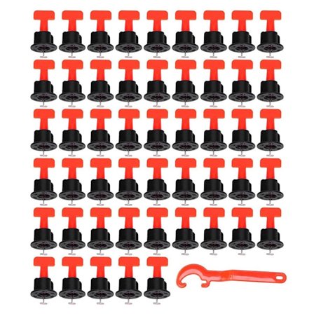 Nivelleringssystem til fliser og klinker - 50 dele, multifarvet