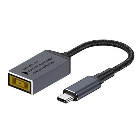 PD100W Lenovo DC Square Jack - USB Type-C -muunnin latauskaapeli, yhteensopiva Lenovo L:n kanssa