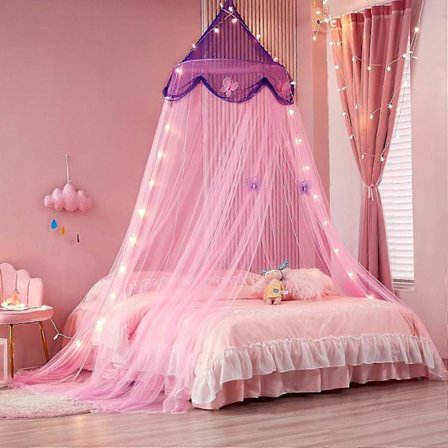 Prinsessa Sängynkatos Tähtivalo Sängyn Verho Tähti Sängynkatos Hyttysverkko Leikkimökki Valkoinen Kupoli Sängynkatos Makuuhuoneen Sisustus