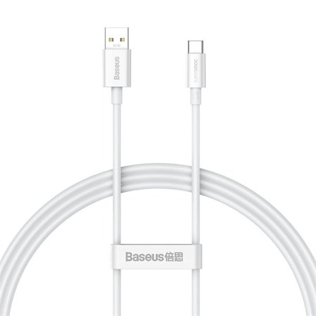 Baseus Superior Series SUPERVOOC USB-A til USB-C 65W 1m kabel hvid