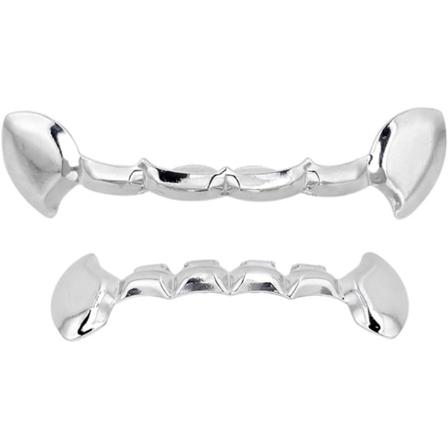 18K forgyldt Hip Hop Tænder Grillz Caps Vampyr Fang Top og Bund Grillz Sæt til Mænd og Kvinder