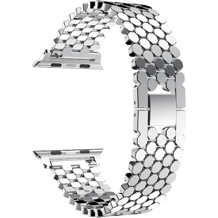 Silver - Rem för Apple Watch 38mm, Rostfritt stål iWatch Rem