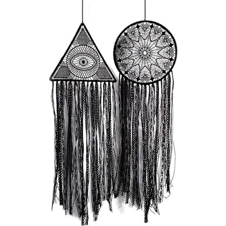 2-delt svart drømmefanger DIY svart drømmefanger soverom