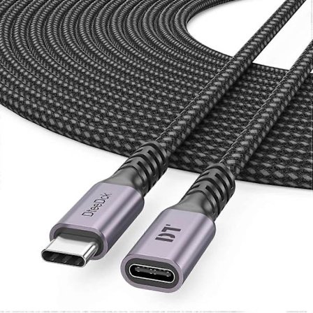 USB C Forlængerkabel 6 m, Opgraderet USBC-forlænger 100 W