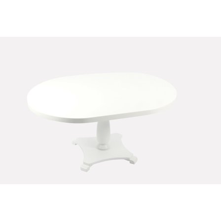 949 Soffbord Pelare Vit oval skiva