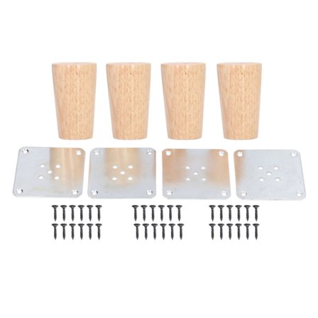 Runda möbelben i massivt trä, ersättning för soffa, bord, fåtölj, skåp, stol