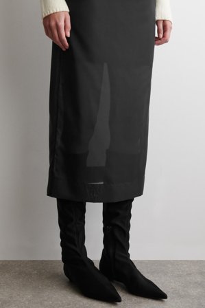 COS Women's Sheer Column Skirt in Black