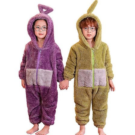 Voksne Børn Vinter Flanel Pyjamas Onesies Søde Teletubbies Pyjamas Jule Pijamas Forældre-barn Sæt Babyer Anime Cosplay